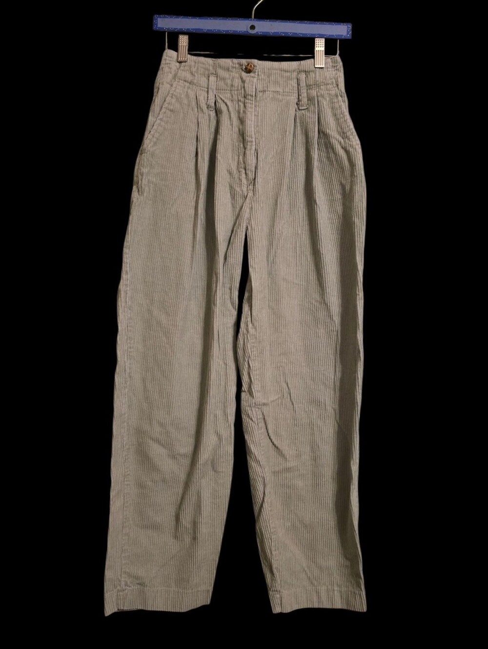 Vintage | Gray Ribbed Corduroy Pants